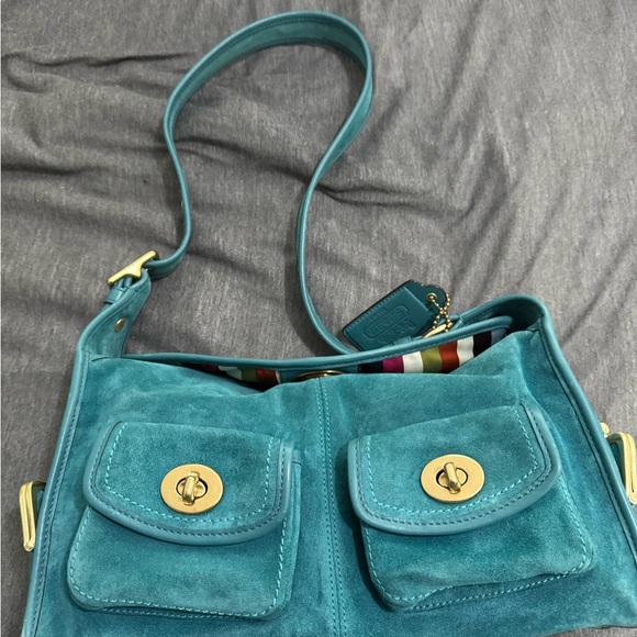 Coach Vintage Haversack Satchel Suede Bag - Picture 10 of 12